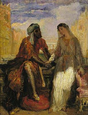Othello and Desdemona in Venice, Theodore Chasseriau